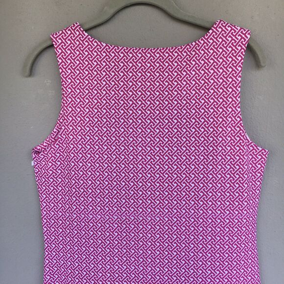 Jude Connally Dress Women's M Beth Pink Geo Print Sleeveless Jude Cloth - Picture 10 of 16
